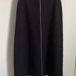 ZARA NWT Lady’s A-Line Black Knit Sweater Maxi Skirt with Contrast White Piping Photo 0