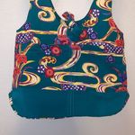 Colorful Floral Hawaiian Vibrant Tote Bag Green Photo 2