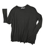 Athleta  Dark‎ Grey Brown Long Sleeve Asymmetrical Hem Shirt size Small 440323 Photo 0