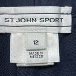 St. John Vintage  Sport Pocket Gold Flat Navy Blue Pant Trousers Size 12 EUC #7091 Photo 2