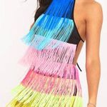 Nasty Gal Rainbow Fringe Romper Photo 0