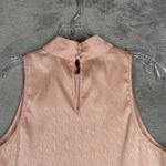 Chelsea 28 Shirt Pink Satin Mock Neck Sleeveless Top Blouse Office Casual XS Photo 4