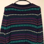 Talbots Women’s Lambswool Blend Knit Colorful Pattern Button-Up Cardigan Sweater Photo 6
