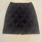 EXPRESS Women’s Lace & Floral Print Purple & Black Stretch Pencil Skirt Size 7/8 Photo 3