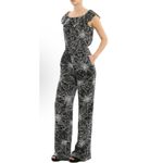 Diane Von Furstenberg  Adele Light Beam‎ Black Off-the-Shoulder Jumpsuit Size 10 Photo 1