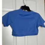 AYBL  Medium Staple Crop Short Sleeve Shirt in Cobalt Blue Athleisure Workout Gym Photo 2