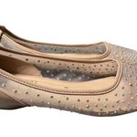 Beige Crystal Embellished Mesh Follis Strass Ballerina Flats Red Size 7.5 Photo 3