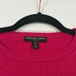 Adrienne Landau  Onyx Fur Trim Cuff Fusica Hot Pink Sweater Ski Resort Photo 4