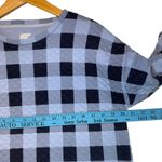 Lands' End  Quilted Plaid Crewneck Cotton Sweatshirt Pullover Cozycore Comfy M Photo 6