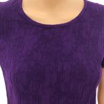VINTAGE Teddi of California SMALL Purple Petite Crinkle Crop Top Photo 1