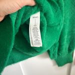 Aerie  Women's S Flurry Crewneck Sweater Kelly Green Plush Fuzzy Pullover New Photo 5