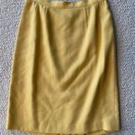 Mustard Yellow Pencil Skirt Size 6P Photo 2
