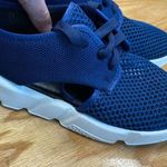 All Black Sneaker 6.5 Blue Mesh Low Top Lace Up Running Athletic Shoes S23 Photo 6