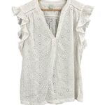 Sundance Blouse White Eyelet V Photo 0