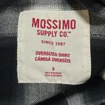 Mossimo Women's Flannel Shacket Shirt Black White Plaid Button Front S Small Photo 3