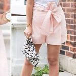 J.Crew NWOT Tiewaist Cotton Poplin Pink Shorts Photo 0