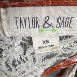 Taylor & Sage  rusty orange boho and lace mini dress size XS Photo 4