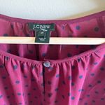 J.Crew Polka Dot Blouse W/ Key Hole & Button Womens Size XS Top Semi Sheer Photo 1
