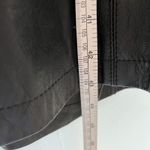 VTG 80s John Weitz Petite Black Leather Coat Goth Y2K Punk Size L Photo 12