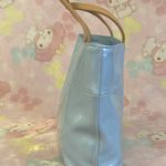 Estée Lauder Baby Blue adorable handbag beige leather handle straps (NEW) Photo 3