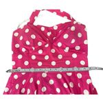 Vintage Y2K IXIA Pink Polkadot Dress Women Babydoll Halter Rockabilly Lolita L Size L Photo 8