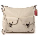 Coach Vtg Poppy Avery hobo/crossbody bag white pebbled leather Photo 0