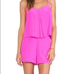 Amanda Uprichard  Silk Hot Pink Romper Size Medium Photo 2