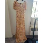 NEW STAUD Lea maxi Dress in Soleil Flower Print Yellow Size 10 Photo 6