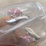 NEW Opal and Pink Gemstone Earrings Photo 0