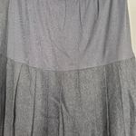 Vintage Wool Blend Gray Pleated Lagenlook Teacher Midi Skirt Size Small Photo 3