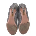 Aquazzura Eclair 105 Silver Lurex Peep Toe Stiletto Booties 36.5 Size 5.5 Photo 4