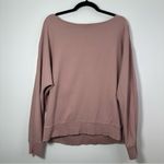 All Saints Women’s Cutoff Crewneck Sweater Size M Pink Mauve Photo 1