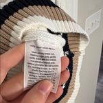 Tommy Hilfiger  Leila Cotton White Tan Black Cable Knit Sweater Size Medium Photo 4