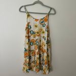 Roxy white, yellow, orange & blue floral sleeveless mini sun dress size S Photo 10