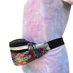 Taylor Swift Rainbow Sequin Eras Tour Fanny Pack  Adjustable Strap Women’s Bag Photo 2