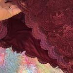 David Rose Vintage Burgundy 2 Piece Lace Suit with Skirt and Top Sz 16w Photo 6