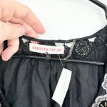 Rebecca Taylor 100% Silk Sleeveless Boho Black V Neck Blouse Size 6 Photo 1