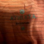 Athleta  Tank Top Scoop Neck Racerback Sleeveless Striped Orange Medium Photo 1