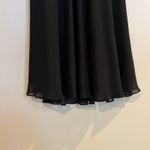 Vintage SL Fashions Dress Y2K Halter V Neck Babydoll Satin Chiffon 8 Black Size M Photo 4