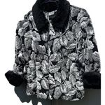 Vintage Duffel Outdoor Faux Fur Jacket Coat Black mid length Sz Small Black USA Photo 0