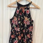 Vince Camuto  Navy Floral Embroidered Midi Dress Size‎ 8P Photo 2