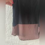 Maeve  Silk High Low Tank Top Black Brown Contrast Side Split Lightweight; size L Photo 4
