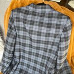 Balenciaga New Hourglass Checked Wool-Blend Blazer in Grey and Black Photo 11