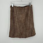 Kate Hill  skirt 12P brown tweed kick pleat wool blend knee length pencil NEW Photo 4