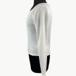 Pilcro Anthropologie Women's Notched Waffle Long Sleeve Top Sz Medium, White Photo 6