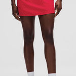 Lululemon Textured Mesh Tennis Skirt size small lululemon red and dark red Photo 0