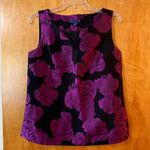 Talbots RSVP by  Floral Roses Sleeveless Top Shirt All Over Print Party Size 2 Photo 0