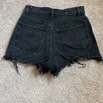 ZARA Black High Rise Distressed Cheeky Denim Shorts Size 2 Photo 6