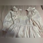 Selkie DaVinci Puff pink and white bow dress Size M Photo 2