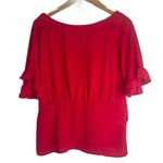 Sweet Pea by Stacy Frati Dark PinkTie Waist Reversible Lightweight Blouse Sz SM Pink Photo 0